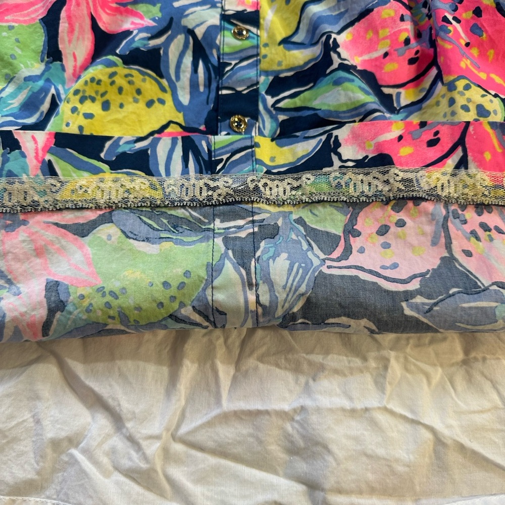 Lilly Pulitzer Easton Dress 4 Capri Soleil Nauti Navy Fit Flare Floral Sundress - Picture 7 of 16